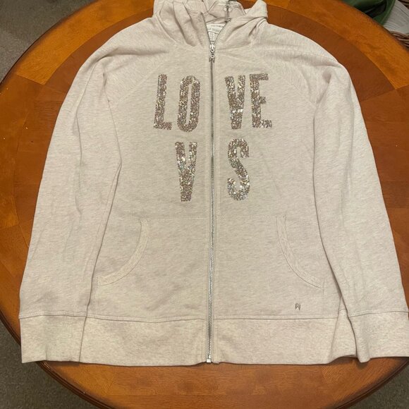 Victoria's Secret Angel Sequin Zip Hoodie - Medium - NWOT - Picture 2 of 7